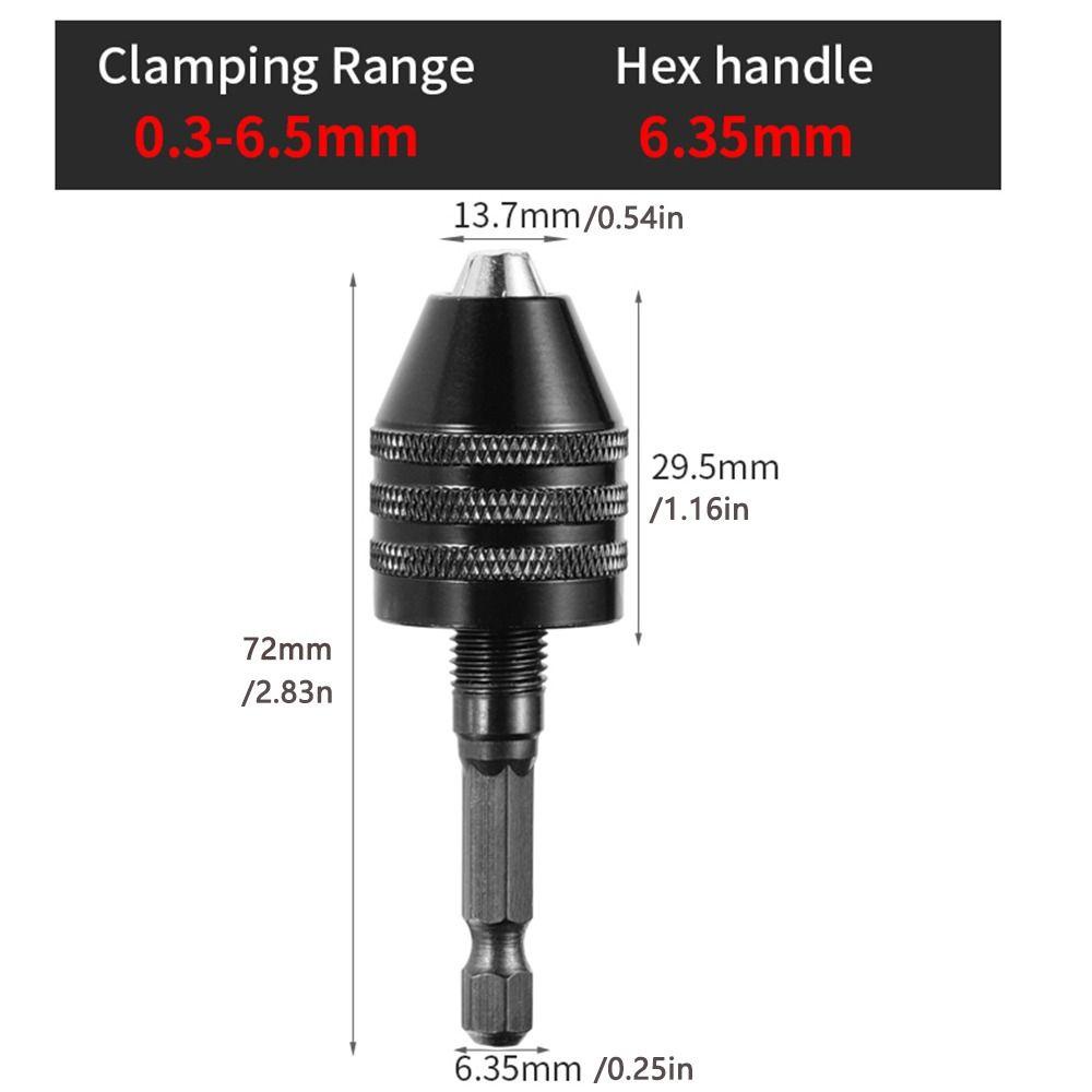 Jeromy Drill Chuck 0.3 8.0 6.35mm Alat Listrik Perlengkapan Aksesary Listrik Micro Motor Konversi Mata Bor Adapter Impact Driver