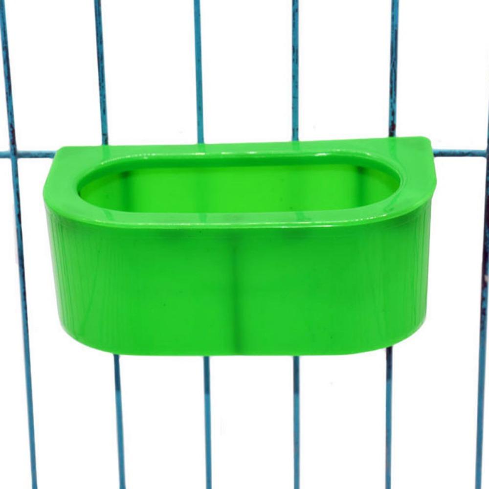 Jeromy Bird Feeder 1PC Plastik Dapat Digantung Persegi Panjang Pencegah Percikan Aksesoris Burung Beo Alat Minum