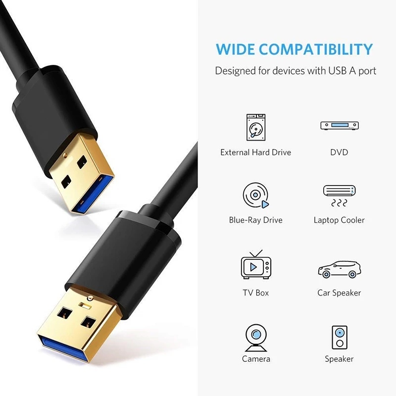 Universal Baru 0.5/1 /1.5 /2 /3m 5Gbps Transmisi Kecepatan Tinggi USB 3.0 2.0 Kabel Ekstensi USB Ke USB Praktis Nyaman Extender Kabel Data