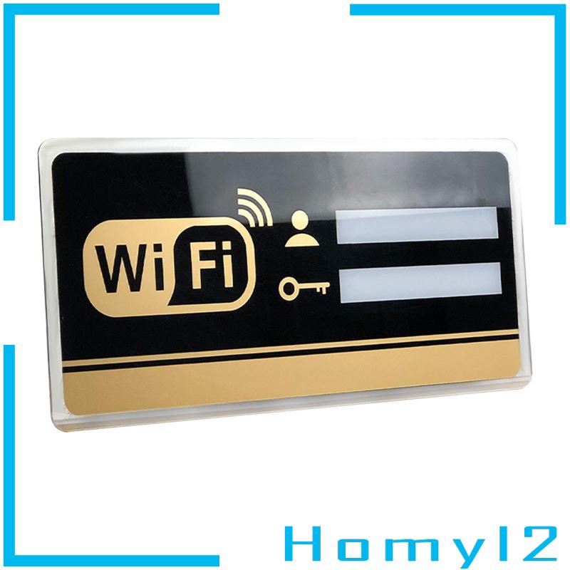 [HOMYL2] Wifi Sign Sticker Mirror Self Adhesive Papan Pengumuman Tanda Untuk Hotel shop