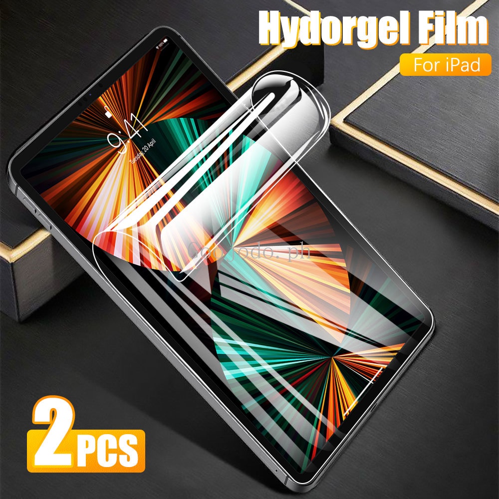 2pcs Hydrogel Film Untuk Ipad Air5 4 Pro 12.9 11 2022 Pelindung Layar Untuk Ipad Mini6 3 2 1 10.2 9.7 9 Generasi 2021 Ada Kaca