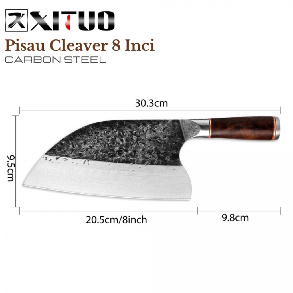 XITUO Pisau Dapur Daging Ikan Chef Knife Cleaver Wide 8 Inch - LZJ-9