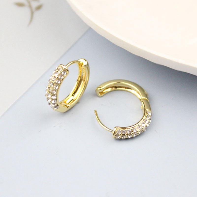 Cubic Zircon Hoop Earrings Untuk Wanita Pria Huggie Cartilage Cuff Bulat Lingkaran Anting Pernikahan Perhiasan Aksesori