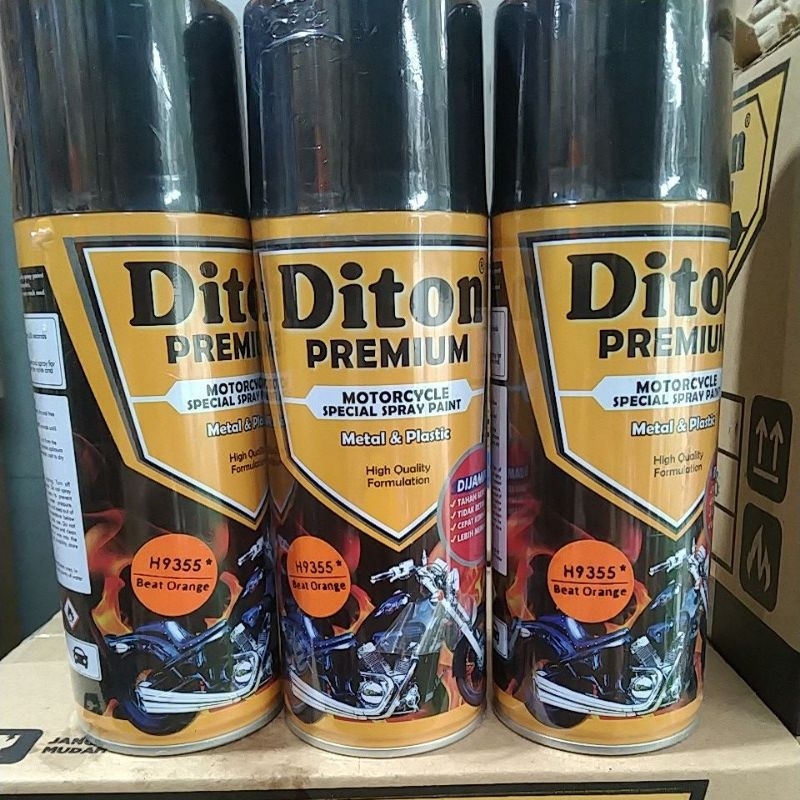 Pilok Diton premium Beat Orange 9355 400cc pilox orange beat Pilok motor beat cat semprot tahan bens