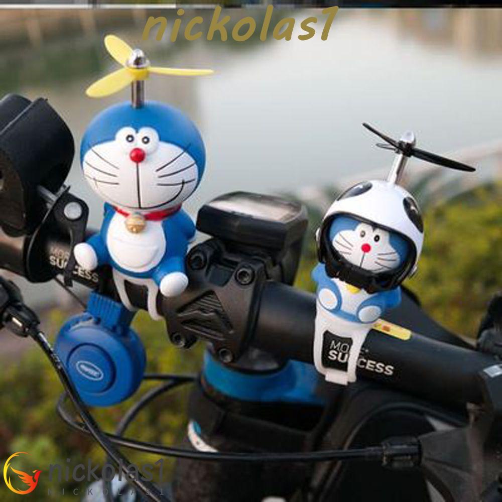 Nickolas1 Doraemon Pokon Mainan Aksesoris Sepeda Glowing Stang Sepeda Bersepeda Dekorasi Lampu Sepeda Mencicit Doraemon Helm Mainan