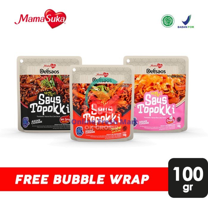 

Mamasuka Delisaos Saus Topokki/ Tteokbokki/ Tokpoki [100 gr] HALAL - Online Fresh Mart Denpasar
