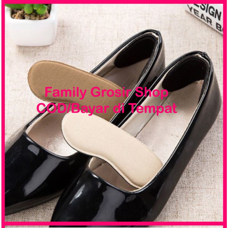 (1 Pasang) Insole Hitam 2mm/5mm Tumit Kaki Sepatu Insole Heels Protector