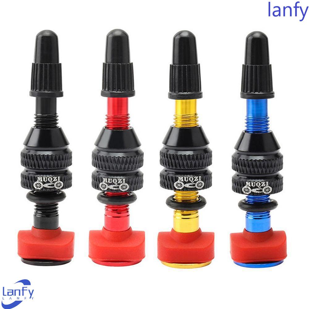 Lanfy F/V Presta Valve MTB 40mm 60mm CNC Technology Aluminium Alloy Aksesoris Bersepeda Sepeda Alloy Nipple