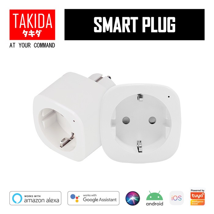 TAKIDA Smart plug Energy Monitoring Statistic Colokan Pintar Otomatis Stop Kontak Smart 16A MAX, 3680W max