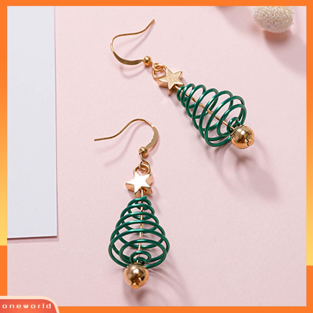 [WOD] 1pasang Anting Drop Motif Pohon Natal Anting Menjuntai Wanita Logam Nyaman Untuk Pernikahan