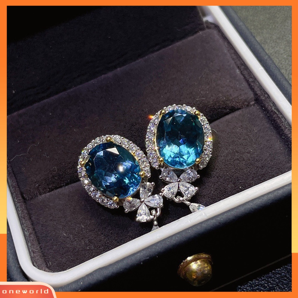 [WOD] 1pasang Anting Tusuk Perhiasan Busur Topaz Imitasi Berkilau Anting Tahan Lama Untuk Pernikahan