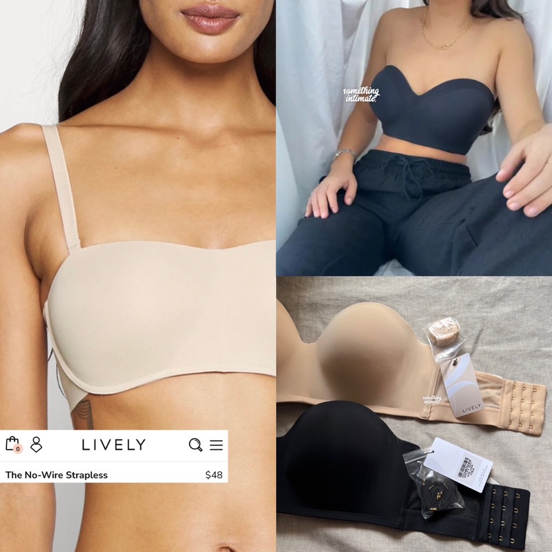 LIVELY No Wire Wireless Seamless Balconette Multiway Strapless Bra Seamless Kemben Busty Lightweight