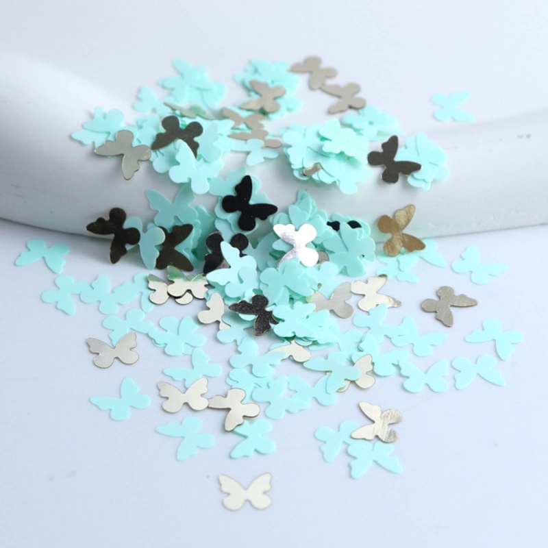Siy Butterfly DIY Charm Glitter Flakes Manicure Dekorasi Glitter Sequin Sparkling Sequin Mix Nail Glitter Mix Untuk G