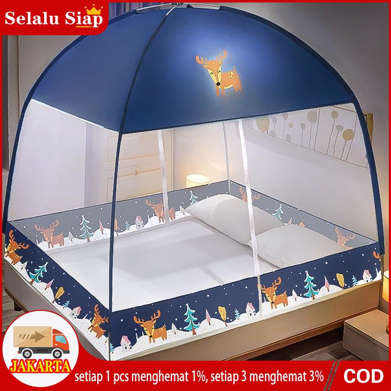 Kelambu Lipat Kelambu Tempat Tidur Dewasa Portable Mosquito Net for Bed Anti Nyamuk Kelambu Pelajar Kelambu Tenda Kelambu Tidur Jumbo 180 x 200cm