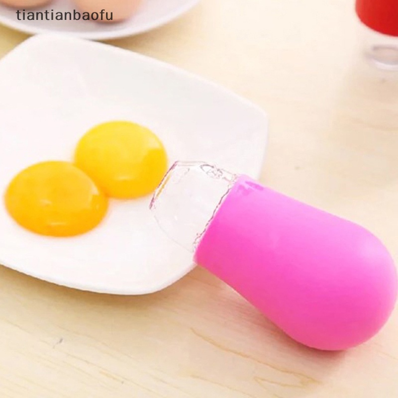 [tiantianbaofu] Alat Dapur Rumah Silicone Pluck Eggs White Separator Yolk Extractor Divider Butik