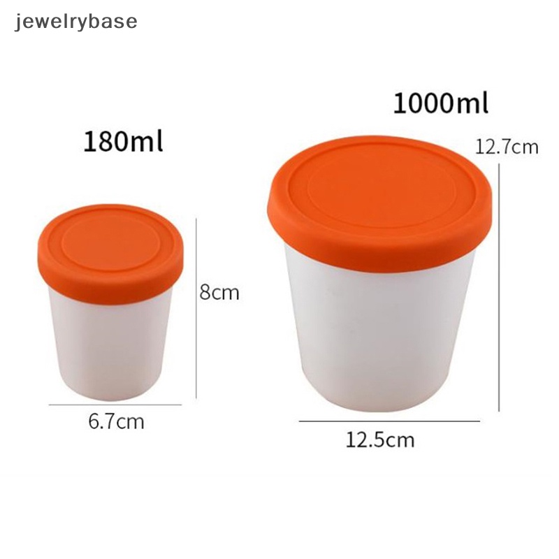 [jewelrybase] Wadah Es Krim Cup Reusable Freezer Storage Tub Dengan Tutup Sealing Ketat Butik