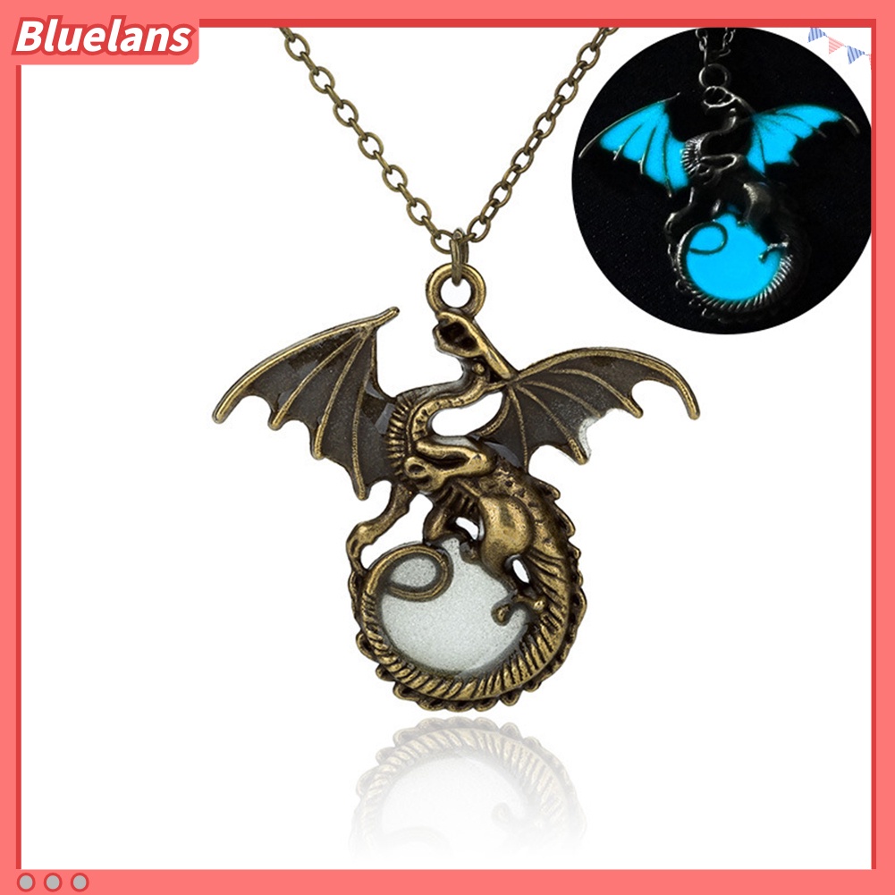 [BLS] Charm Sweater Rantai Vintage Glow In The Dark Kalung Liontin Kuno