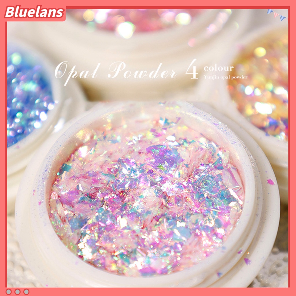 [BLM] Manicure Glitter Aman Portable Permukaan Mengkilap Warna-Warni Edelweiss Nail Art Sequin Untuk Anak Perempuan