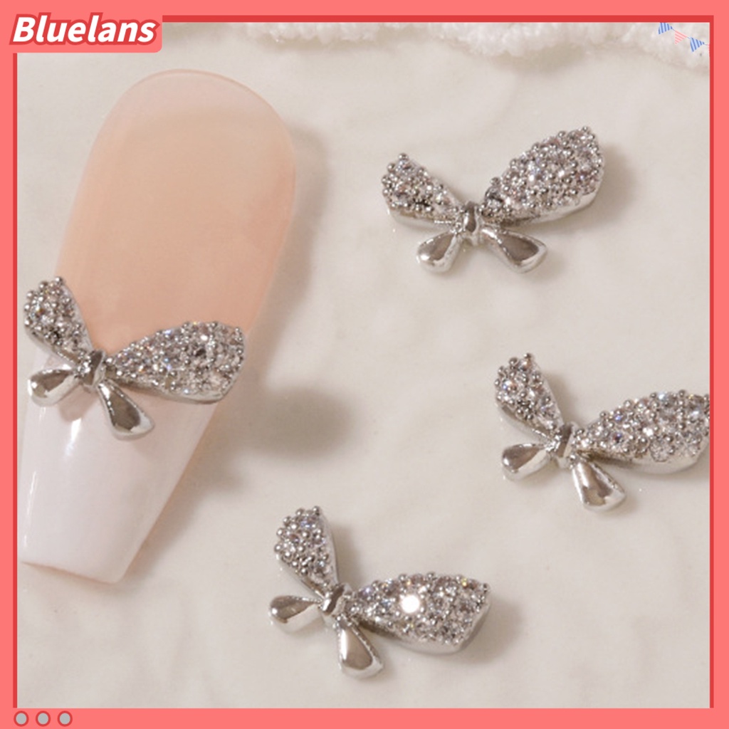 [BLM] Ornamen Kuku Daya Tahan Tinggi Karat-Bukti Cubic Zirconia DIY Dekorasi Kuku Busur-Simpul Aksesoris Kuku Untuk Perempuan