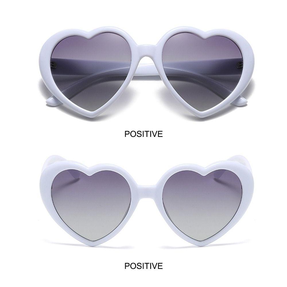 R-flower Polarized Heart Sunglasses Musim Panas Kacamata Pesta Fashion Wanita Warna Permen Berbentuk Hati