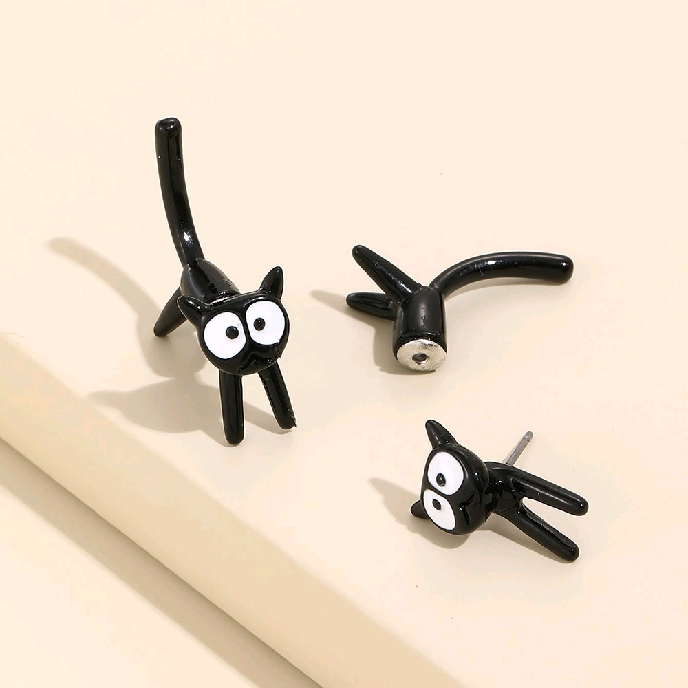 Kreatif Kitty Anting Pejantan Sederhana/Logam Anting Bintang Berujung Lima/Anting Tindik Salib/Korean INS Simple Style Studs Earrings/Aksesoris Perhiasan Telinga Pesta