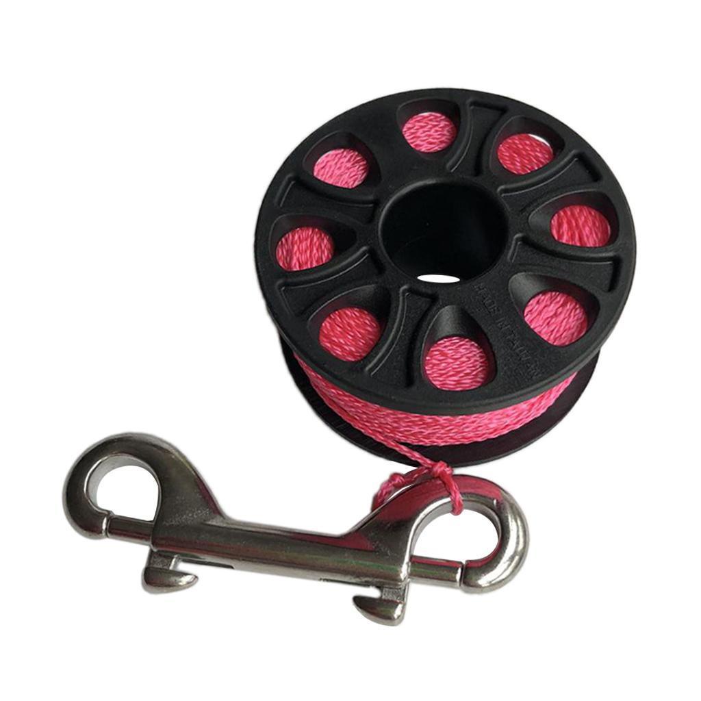 Spul Jari Gulungan Garis Selam Untuk Scuba Diving Snorkeling Fluorescent Pink