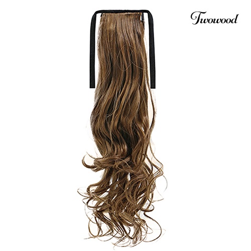 Twowood Wanita Fashion Panjang Berbulu Keriting Palsu Ponytail Wig Sopak Palsu Rambut Ekstensi