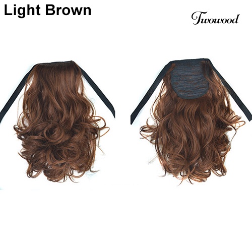 Twowood Fashion Wanita Bergelombang Keriting Palsu Ponytail Klip Rambut Ekstensi Sopak Wig