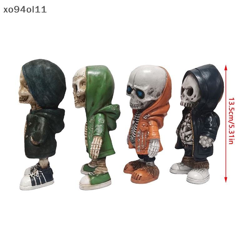 Xo Patung Kerangka Keren Halloween Skeleton Doll Resin Ornamen OL