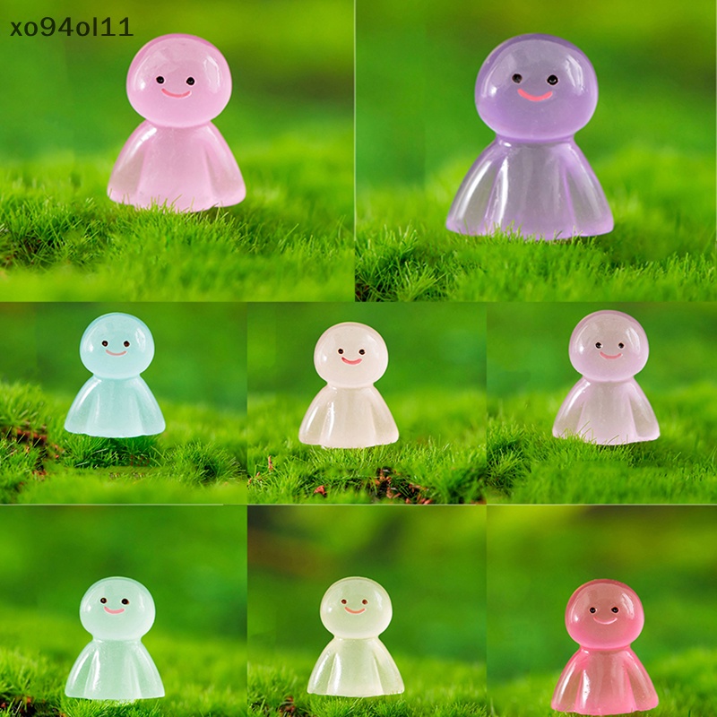 Xo 2/5Pcs Luminous Sunshine Doll Ornamen Mini Warna Kartun Boneka Mikro Lanskap Dekorasi Rumah Boneka Miniatur Mainan OL