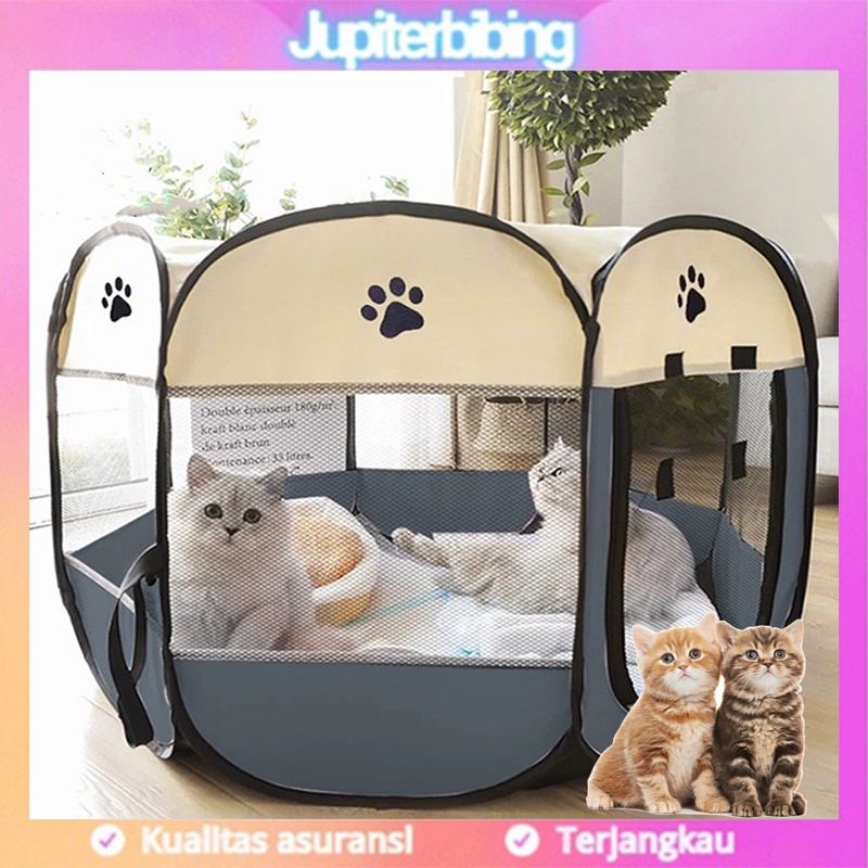 Barang spot Kandang Lipat Portable Kandang Kucing Jumbo Tenda Anjing Hewan Peliharaan Kucing Anjing Lipat Hewan/8 Panel