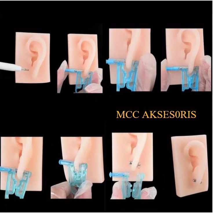 MCC ALAT TINDIK TELINGA Sekali Pakai Bahan Stainless Steel Hidung Kuping Ear Piercing FREE ALKOHOL