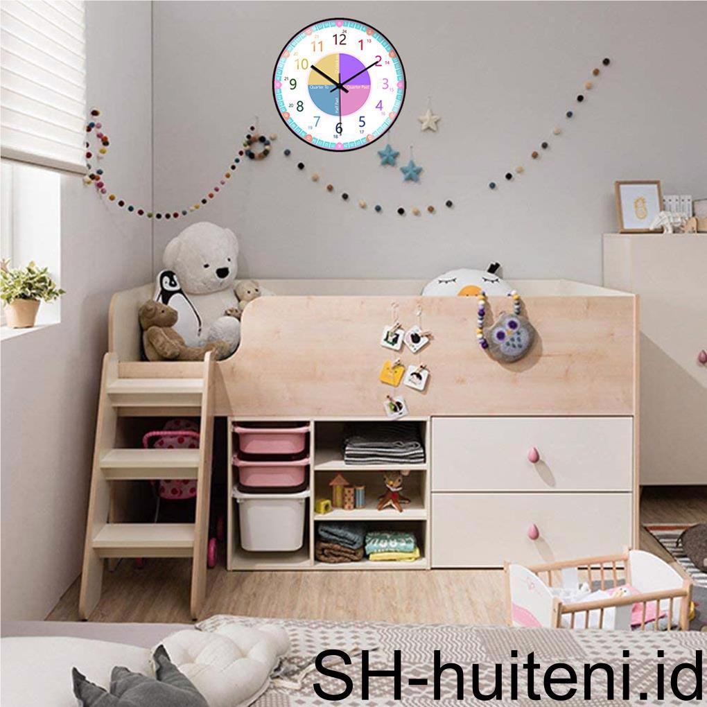 Jam Dinding Waktu Anak 12inch Jam Edukasi Dini Alat Peraga Guru Interaktif Untuk Ruang Tamu Kelas Sekolah
