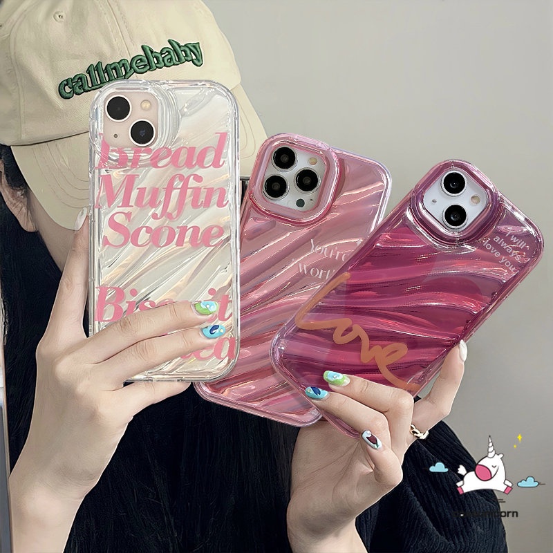 IPHONE Fashion Kreatif Huruf Sederhana Mewah 3D Stereo Corrugation Case Kompatibel Untuk Iphone14 11 7Plus XR 13 12 Pro MAX X7 8 6 6S Plus XS MAX SE 2020 Dazzle Color Card Case