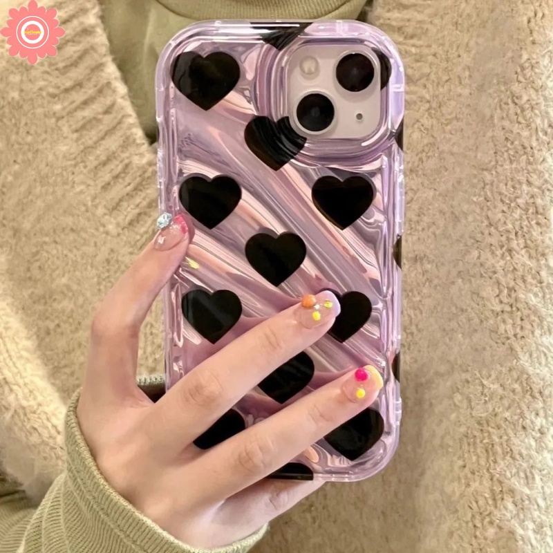 IPHONE Casing Kartu Laser Cinta Hati Bintang Kompatibel Untuk Iphone11 13 14 12 Pro MAX XR 7Plus 78 6 6S Plus X XS MAX SE 2020kreatif 3D Stereo Korgasi Fantasi Pohon Kelapa Soft Cover