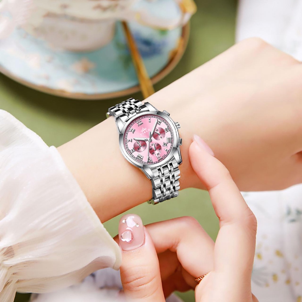 CIELO(COD)Jam Tangan Wanita Original Anti Air Tahan Air Kecil Korea Analog Putih Gold Hitam Stainless Steel Women Watch Santai Mode Tahan Air Kuarsa Santai Mewah Cewek Fashion Silikon Quartz Kulit Anti Air Women Watch Arloji