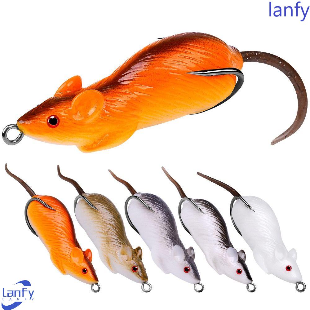 Lanfy Umpan Tikus Pancing Bionics Mouse CrankBait Soft CrankBait Little Thunderfrog Bionics Mouse Plopper Bionic Bait Mouse Fishing Lure