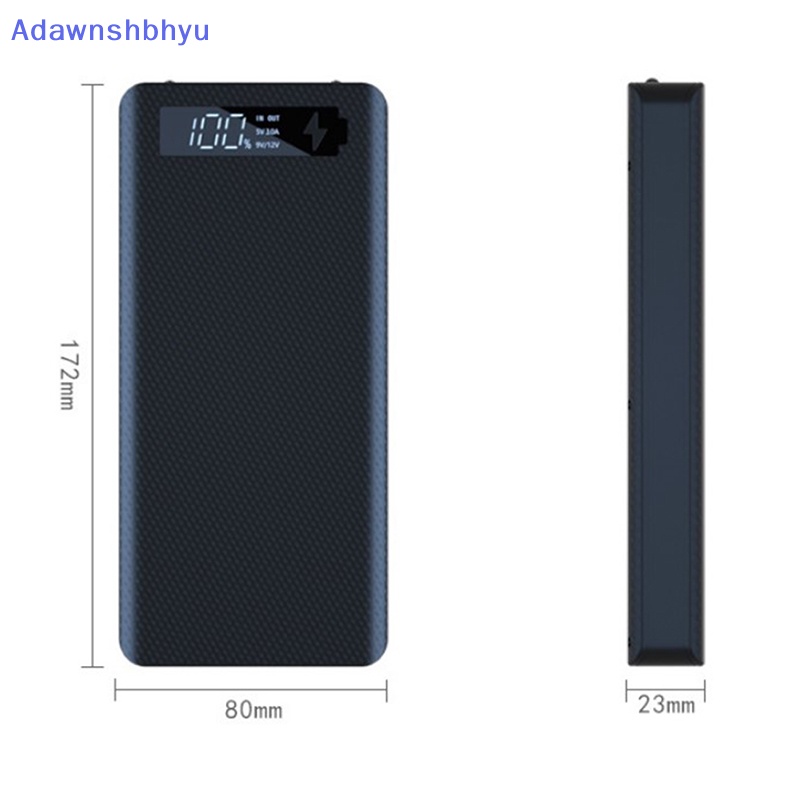 Adhyu QC/PD Quick Charge 8x18650 LCD Case Kotak Penyimpanan ID