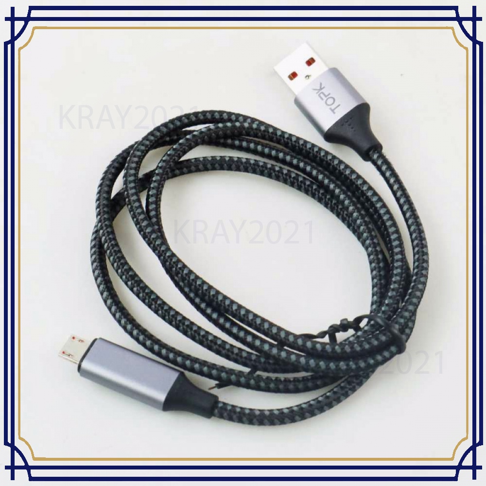 Kabel Charger Micro USB TPE 3A 1M with Voltage Meter -CV029