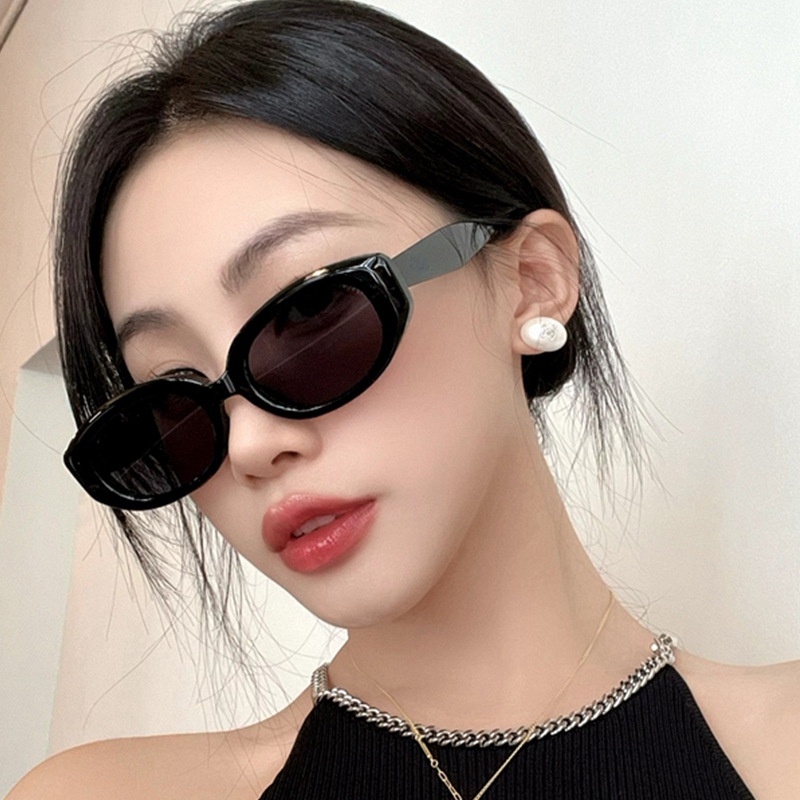 (YUZHU) Kacamata Hitam Mata Kucing Fashion Baru Untuk Wanita Premium Sense INS Bingkai Kecil Kerai Sunglasses