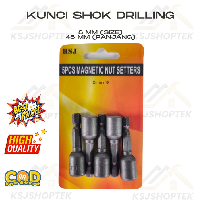 Kunci Baut Drilling / kunci shock / kunci sock ukuran 8 MM