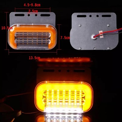 Lampu LED Bak Truk Truck Samping 24 Volt Sein Sen Running Light Terang Mobil Variasi Putih Kuning Merah Biru Container Kontener Tronton Trailer Hino 24V