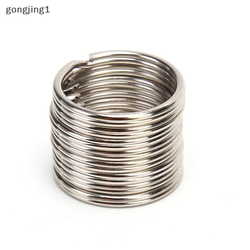 Ggg 100pcs/ lot Key Rings DIY Metal Tempat Kunci Split Rings Hoop Metal Loop Keychain ID