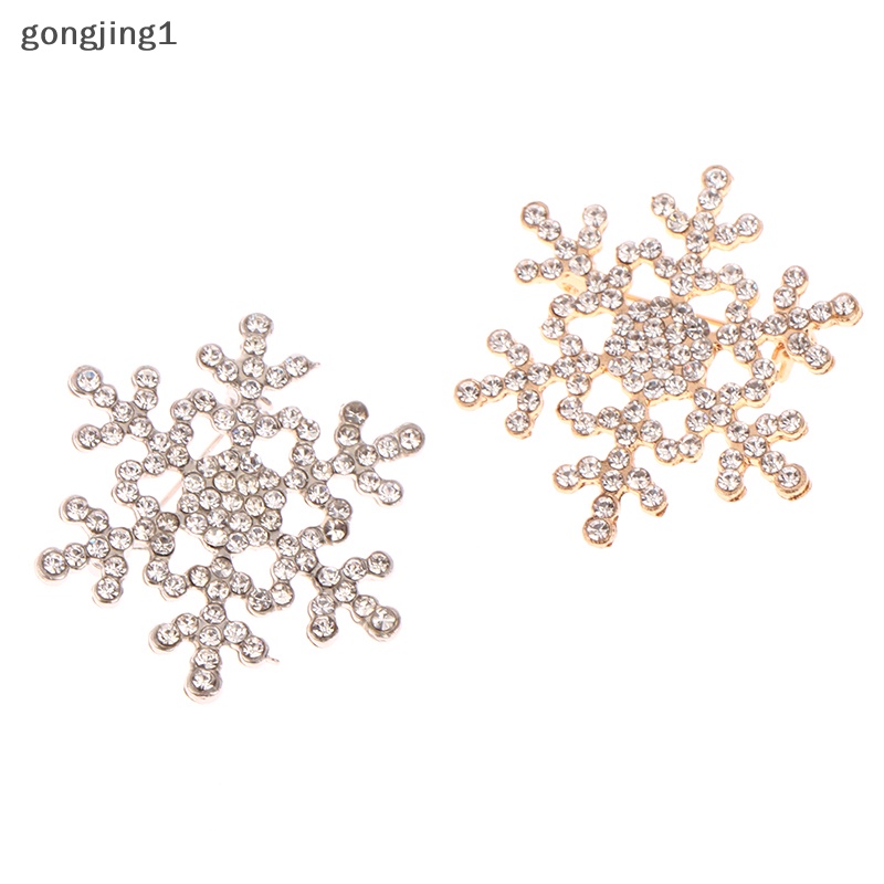 Ggg Berlian Imitasi Hias Snowflake Berbentuk Bros Alloy Brooch Perhiasan Aksesoris ID