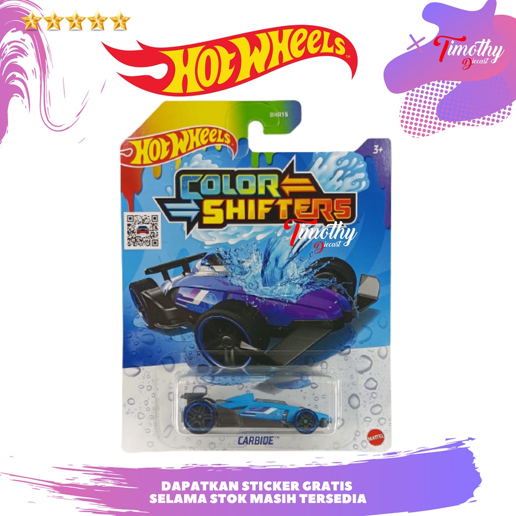 Hot Wheels Color Shifters Carbide Biru Ungu Balap