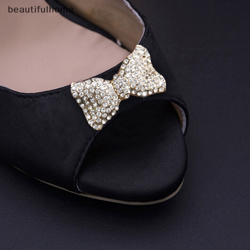 {beautifulhome} 1pc Berlian Imitasi Simpul Logam Sepatu Klip Gesper Wanita Pesona Sepatu Aksesoris.