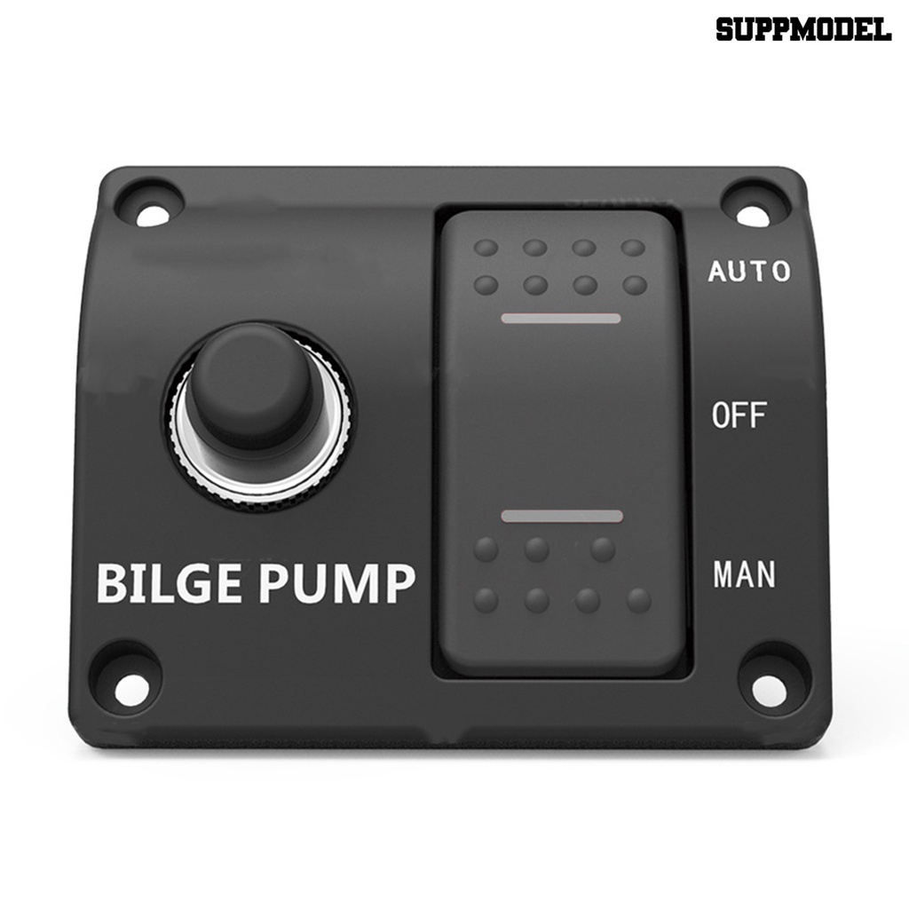 [SM]1 Set Bilge Pump Switch Auto/Off/Manual 2-speed DC Mode ABS Marine Bilge Pompa Panel Saklar Plat Yacht Aksesoris