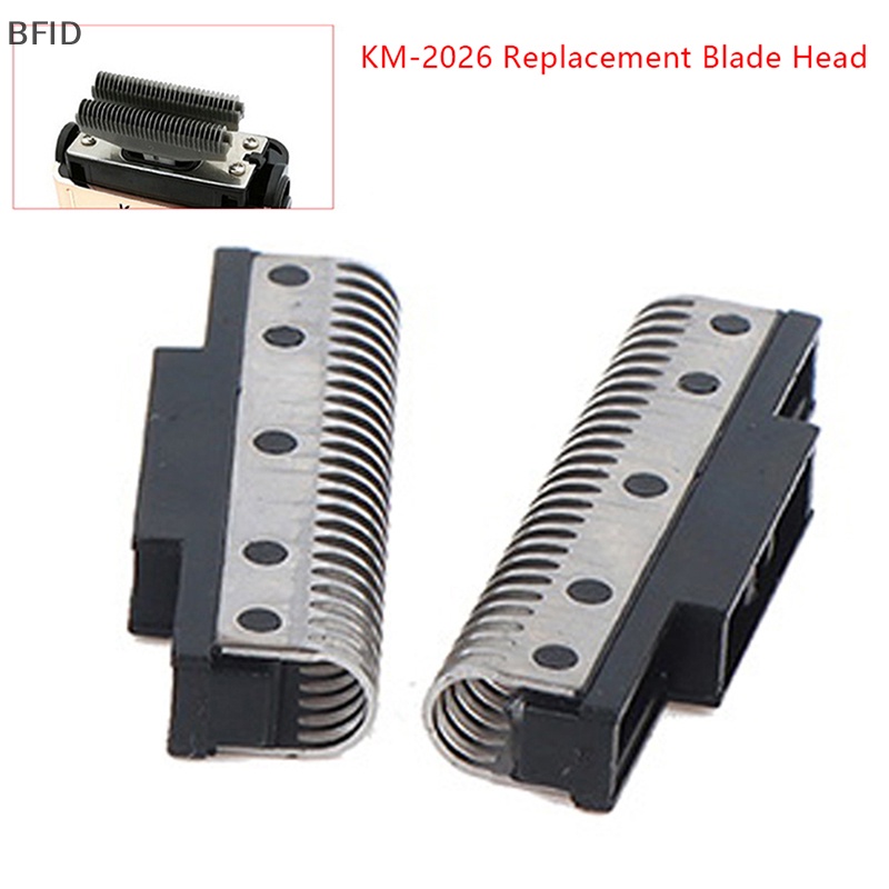 [BFID] 2pcs Original Shaver Razor Head Blade Cutter Pengganti KM-2026 [ID]