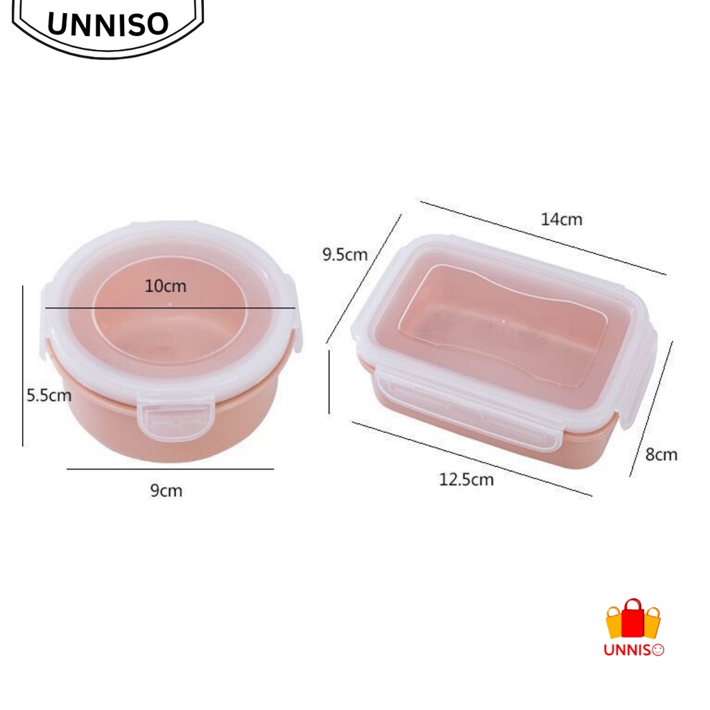 UNNISO - Tempat Bekal / Mini Lunch Box Kotak
