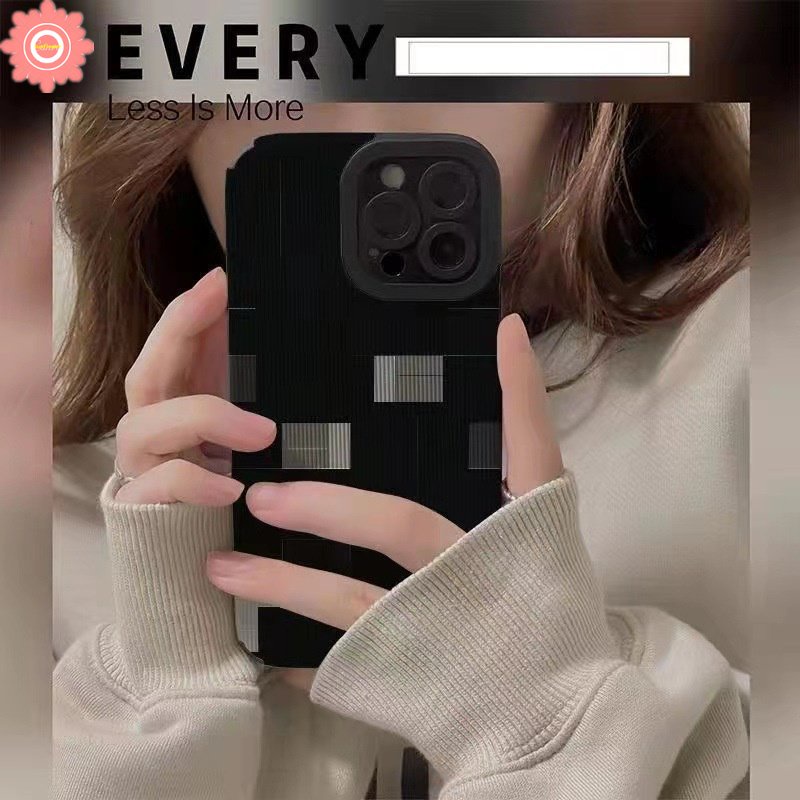 Mewah Tekstur Kulit Lucu Kartun Violent Bear Case Kompatibel Untuk iPhone 7Plus XR X XS Max7 8 Plus 11 13 12 14 Pro Max Trendi Merek Stiker Kisi Pola Sambungan Soft Cover